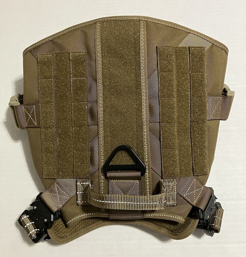 Icefang Tactical Dog Harness Vest Wrap Around with Buckles Greenish Beige Size L